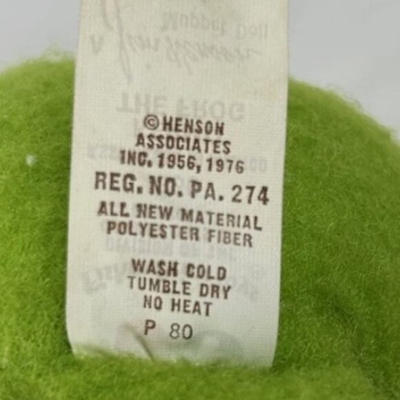 Vtg 1976 Kermit The Frog Plush 850 Jim Henson Muppets Doll Fisher Price 20" Toy - Picture 9 of 9